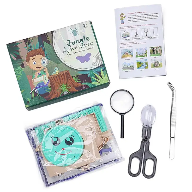 Kids Nature Exploring Kit Fly Catching Explorer Camping Toy Educational Kids Explorer Camping Kit Safe Science Educational Kit