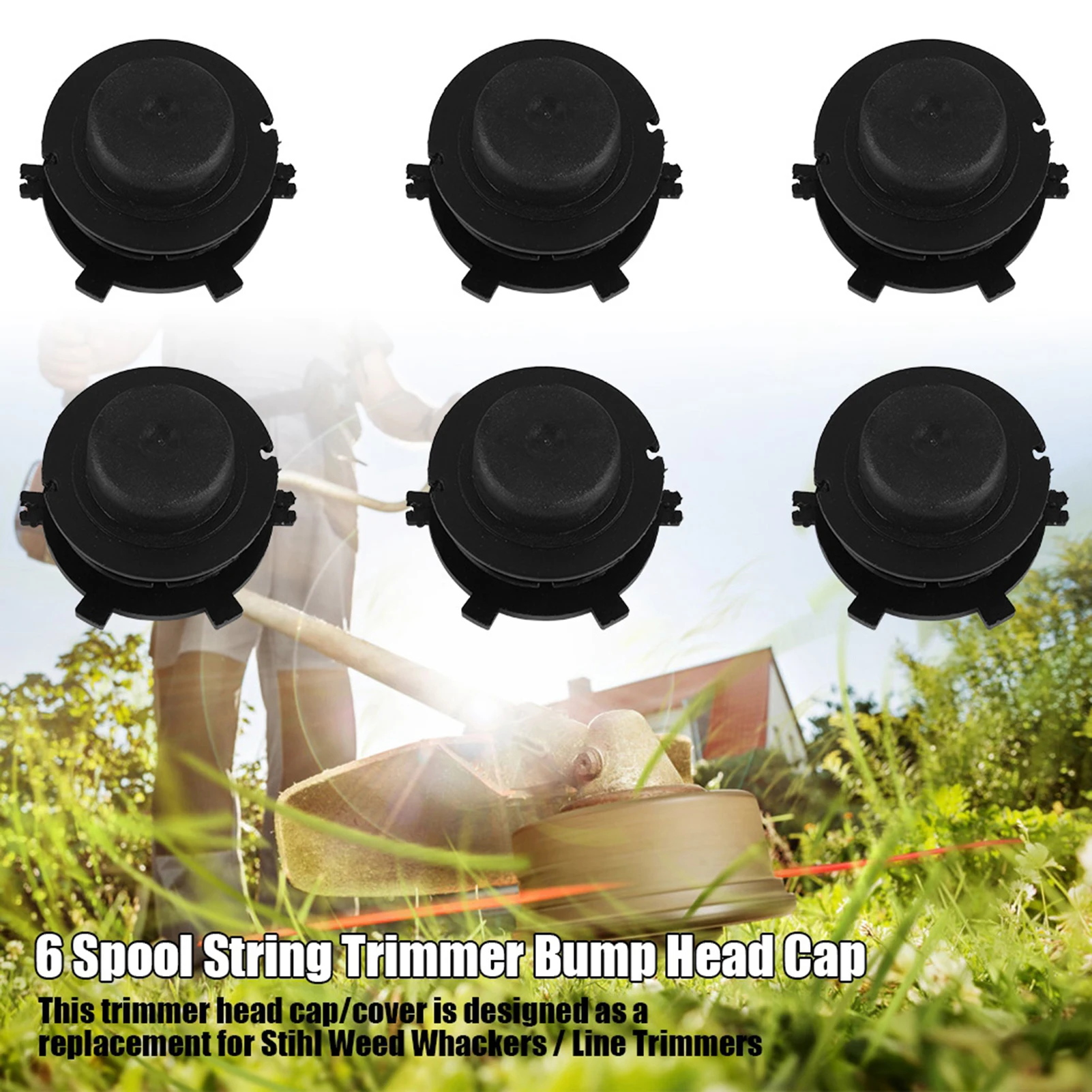 6 Spool String Trimmer Bump Head  Cover for 25‑2 FS44 FS55 FS80 String Trimmer Head Trimmer Accessory Trimmer Head Cover