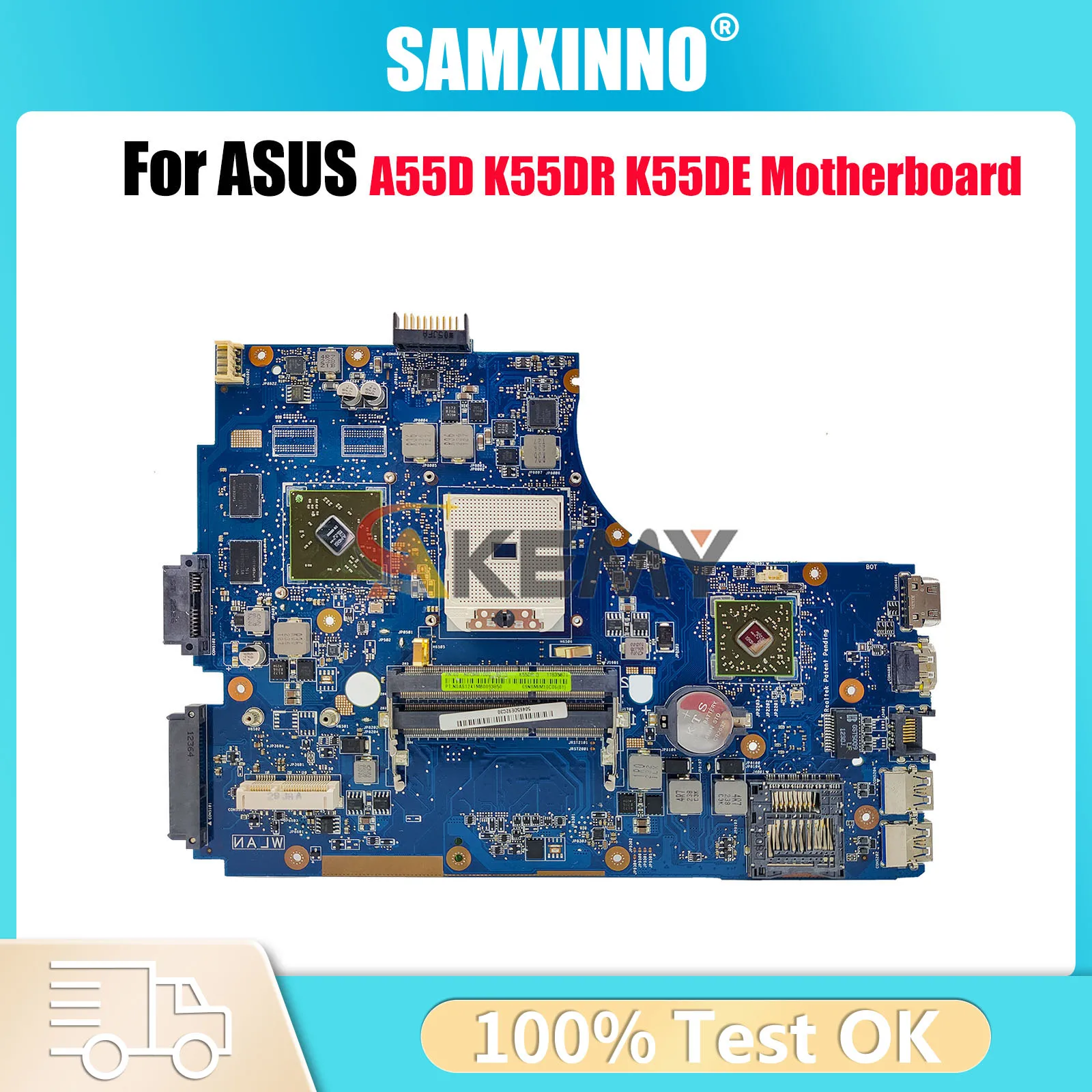 

K55DR Laptop Motherboard For ASUS K55D K55DR K55DE A55D Notebook Mainboard This item is in stock 100% tests OK fast shipping