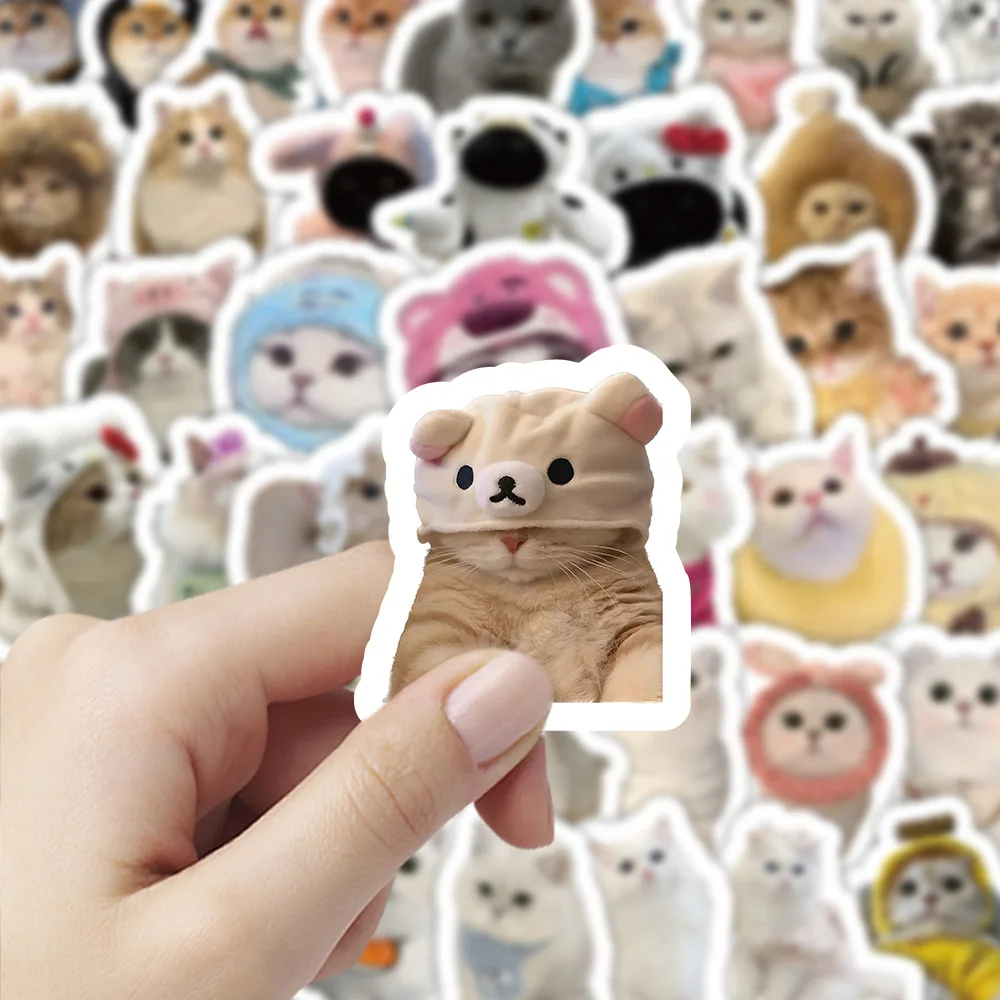 10/30/50/100PCS Internet Celebrity Cat Stickers Cute Animal Meme Decals Funny Graffiti Kids Toys Luggage Laptop Guitar Car Bike