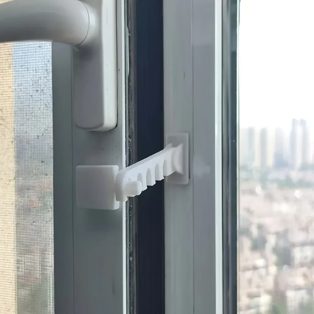 5 Gears Door Window Windproof Hooks 3D Printed Anti-Fall Window Opening Limiter Adjustable No-Drill Window Wind Stopper