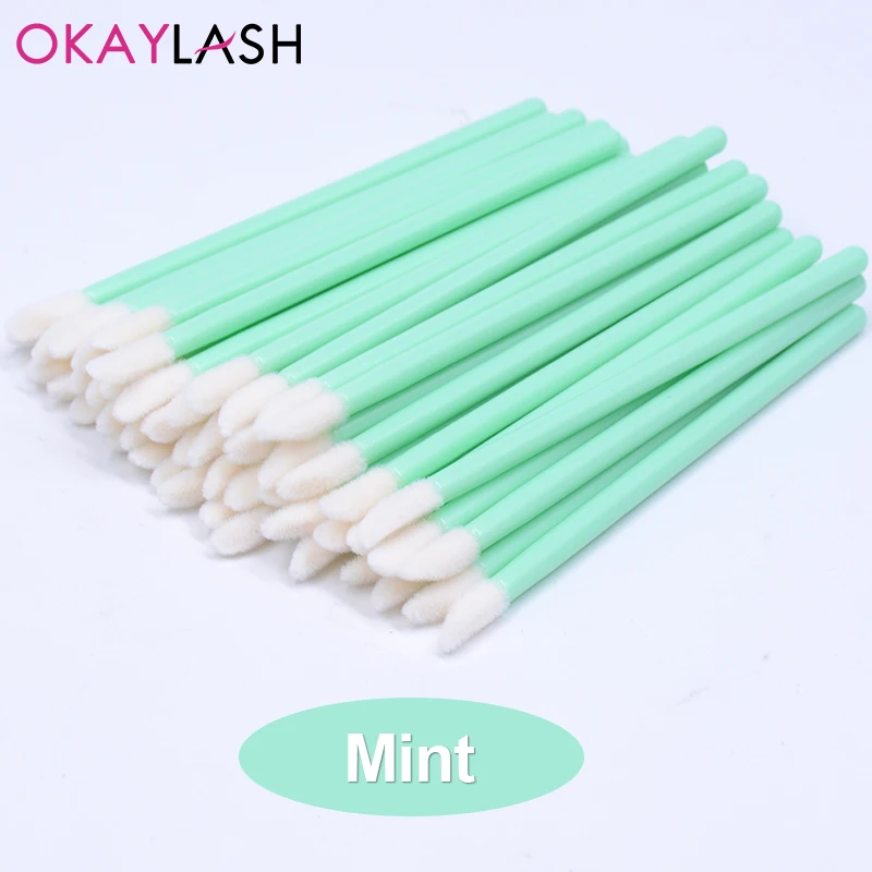 Okaylash Einweg-Glitzer-Lipgloss-Bürste, Wimpernverlängerung, Reinigungsbürsten, Kristall-Lippenstift-Applikatoren, Reiniger, Make-up-Tools