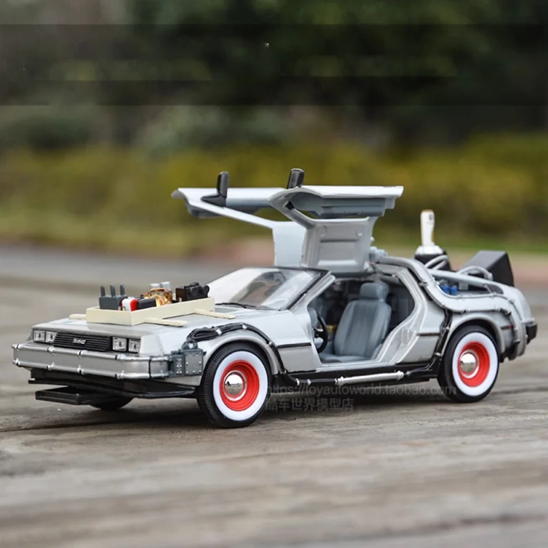 スポット1-24-バック・トゥ・ザ・フューチャー3-タイムマシン-ミニチュアシミュレーションカーモデル-シーンマッチングオーナメント-フェスティバルギフト-コレクターズアイテム