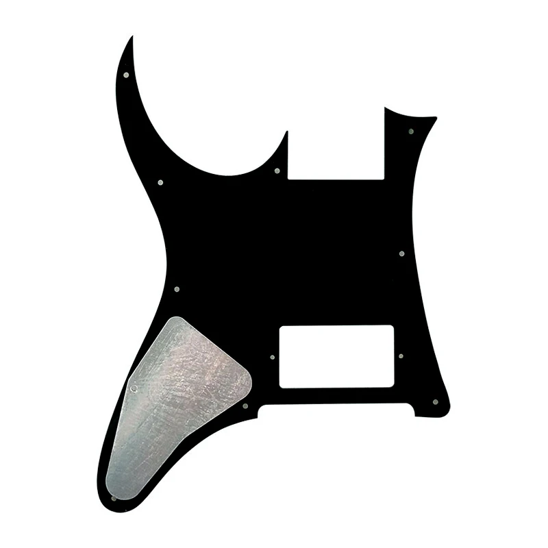 Pleroo Custom Guitar Parts - For MIJ Ibanez RG 350 EX H Guitar Pickguard Blank With Bridge Humbucker Pickup Scratch Plate Black