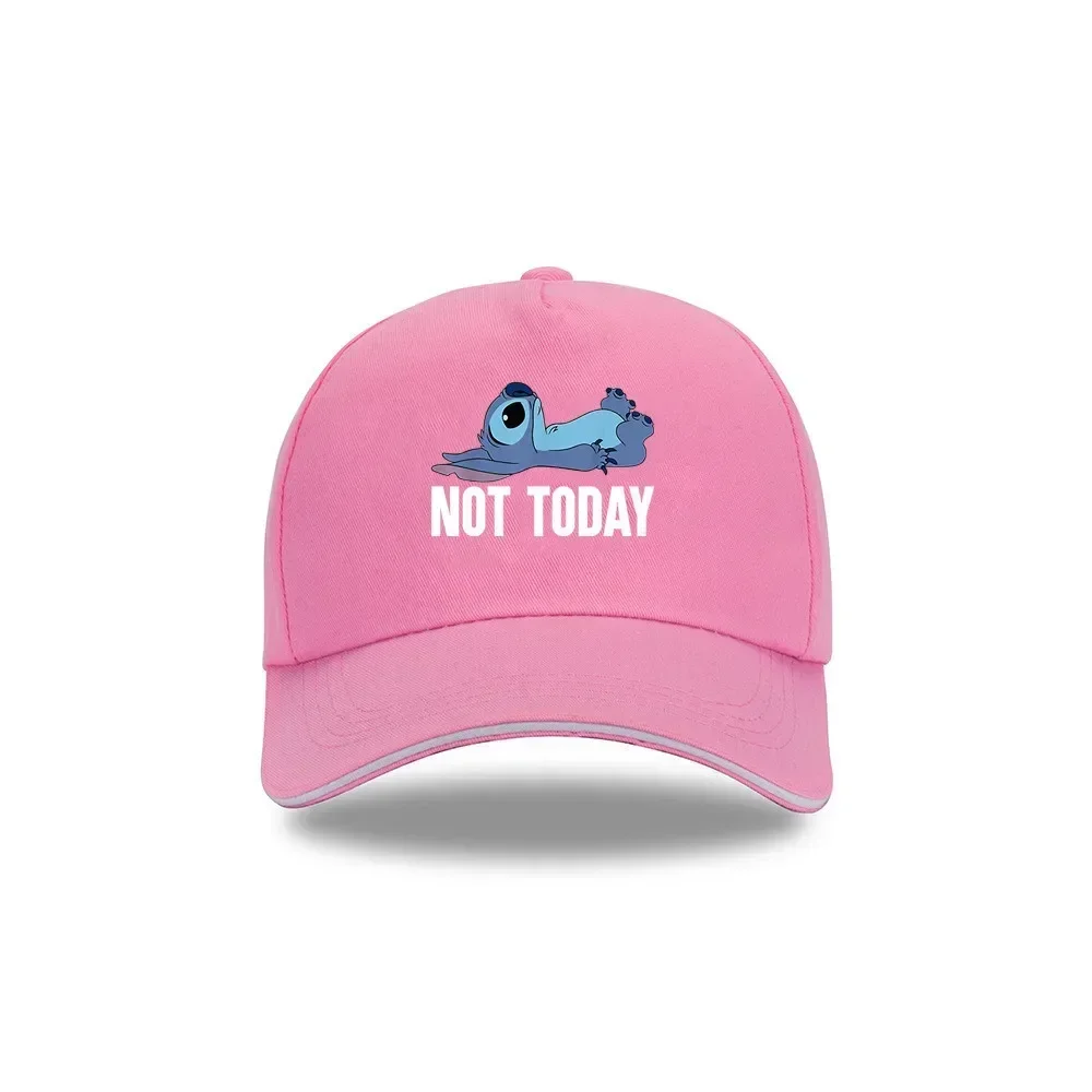 MINISO Anime Kawaii Cartoon Stitch Hat Print Cartoon Peaked Cap Summer Travel Sun Hat Men\'s and Women\'s Fashion Baseball Cap