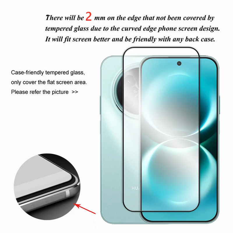 Szkło 6w1 do Huawei Nova 15 Max, Szkło Hartowane 2.5D z Pełnym Pokryciem Ekranu do Huawei Nova 15 Max, Folia Ochronna — zdjęcie produktu 4