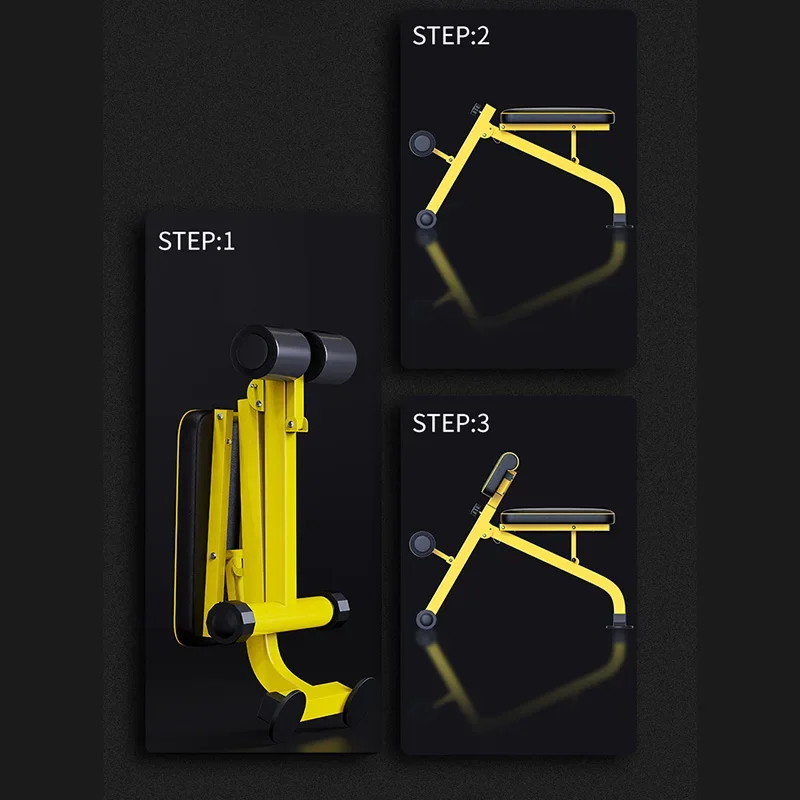 Multi Function Roman Chair Foldable Design For Back Extension Sit Up And Dumbbell Training