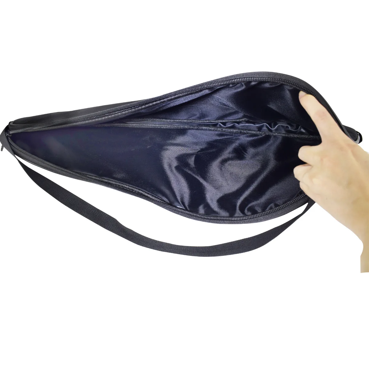 Black Tennis Bag Pack Protective Single Tennis Racket Cover Waterproof Durable Adult Teenager Sports One Shoulder Bag