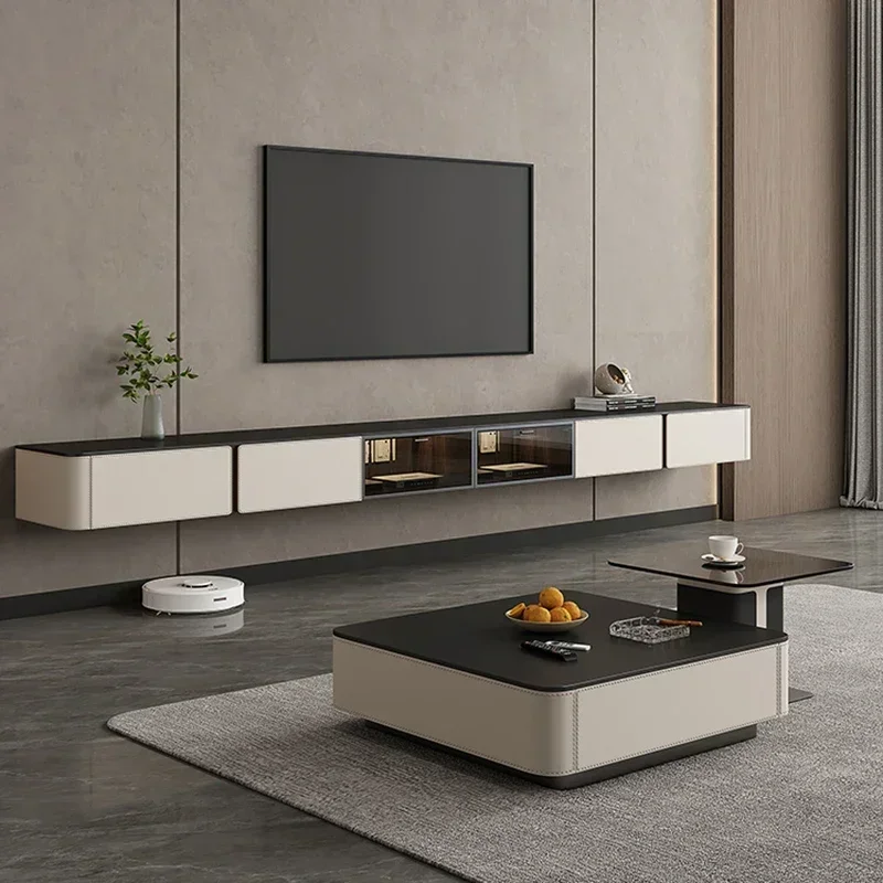 Console Modern Tv Cabinet Floating Living Room Decoration Luxury Pedestal Salon Entertainment Meuble Tv Salon Center Stands