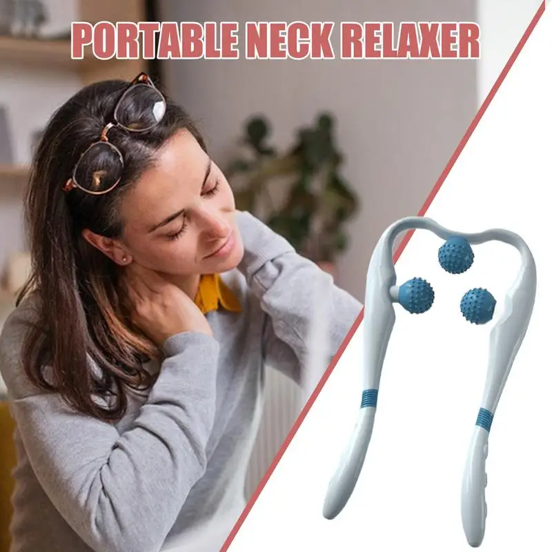 

Neck Massage Roller Balls Portable Neck Relaxer Handheld Cervical Relaxer With 3 Balls Portable Electric Massaging Tool For Home