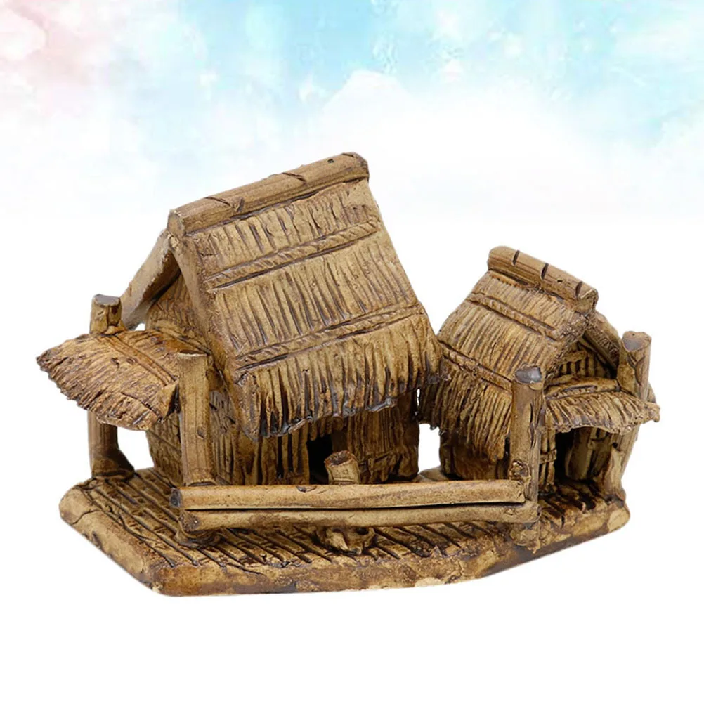 

Fish Tank Ceramic Grass Aquarium Landscape Artificial 2 Inch Aquarium Ornament Hiding Place for Fresh Saltwater Fish