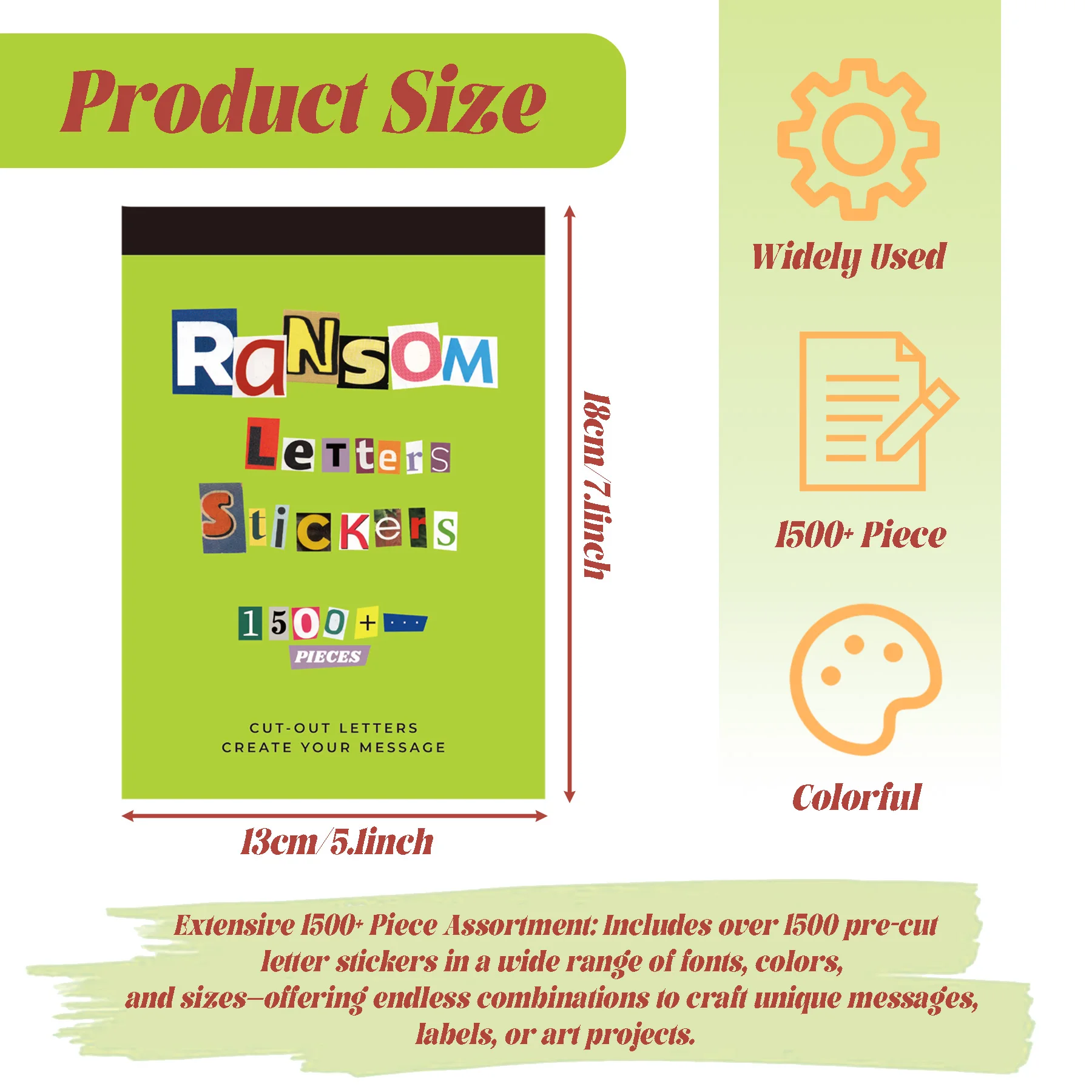 28 ورقة ملصقًا بأحرف أبجدية وأرقام ملونة لتزيين دفتر القصاصات والمجلة والهاتف المحمول #6