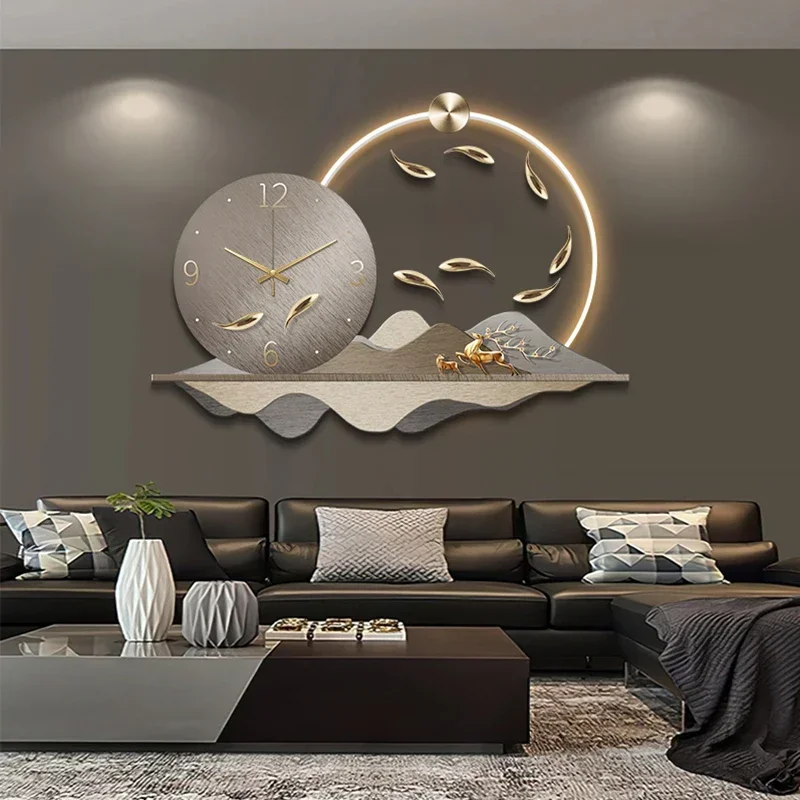 Aesthetic Silent Wall Clocks Fashion Nordic Restaurant Minimalist Wall Watch Art Mural Luxury Horloge Murale Home Decoration