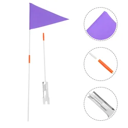 Bike Bicycle Flagpole Safety Outdoor Accessories Flags for Warning Purple Child