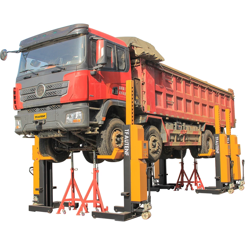 Truck repair and maintenance wireless heavy duty mobile commercial vehicle truck column lift