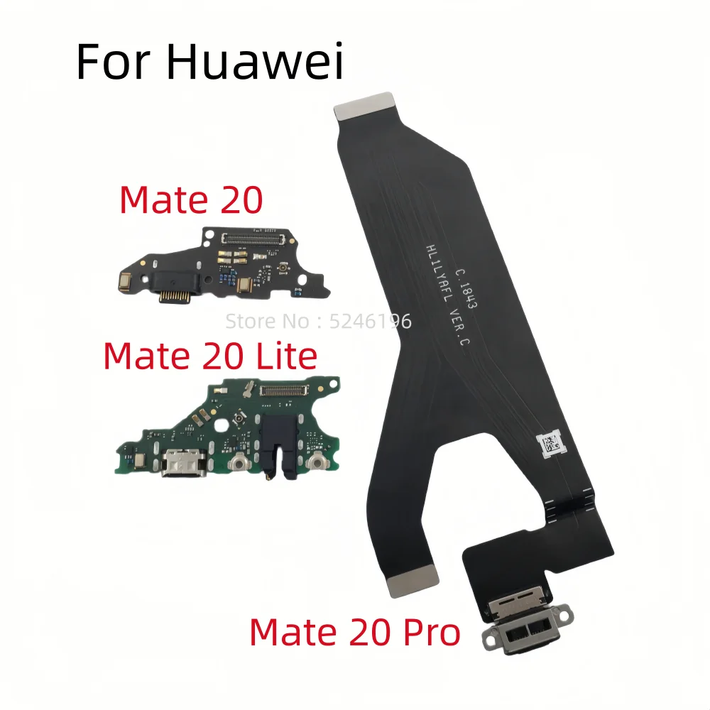 1 unidad de cable flexible conector de base de carga USB para Huawei Mate 20, Huawei Mate 20 Lite, Huawei Mate 20 Pro, pieza de repuesto
