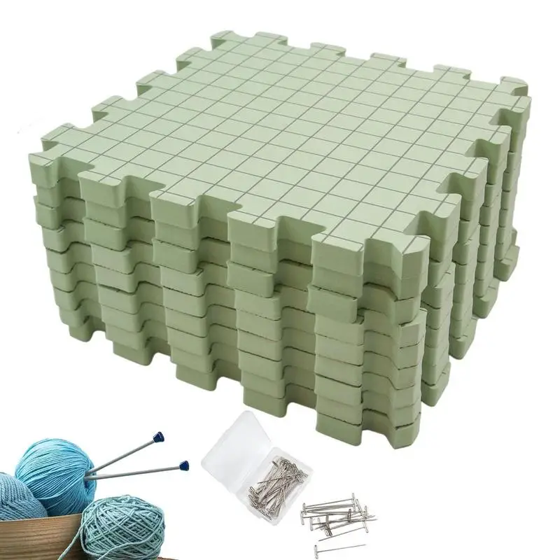 

Foam Blocking Board Ultra Thick Foam Knitting Block Mat Crochet Foam Mats Lightweight Precise Grid Lines Crochet Blocking Board