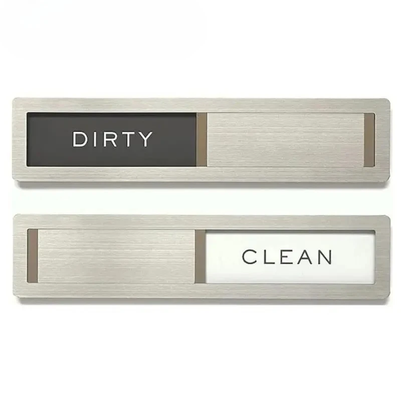 

1PC Dishwasher Magnet Clean Dirty Sign Stainless Steel Non-Scratch/Kitchen Decor/Easy To Read & Slide Home Room Decoration