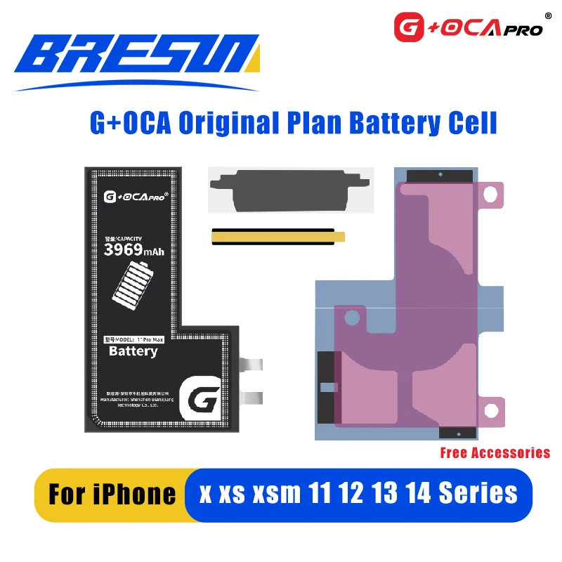 

G+OCA pro New original solution battery without cable for iPhone x xr xs max 11 12 13 14 replacement battery Fix popup problem