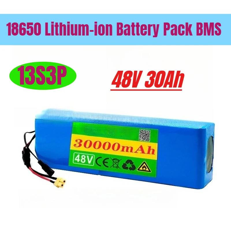 

13S3P 48V 30Ah Lithium Battery 18650 Lithium-ion Battery Pack BMS