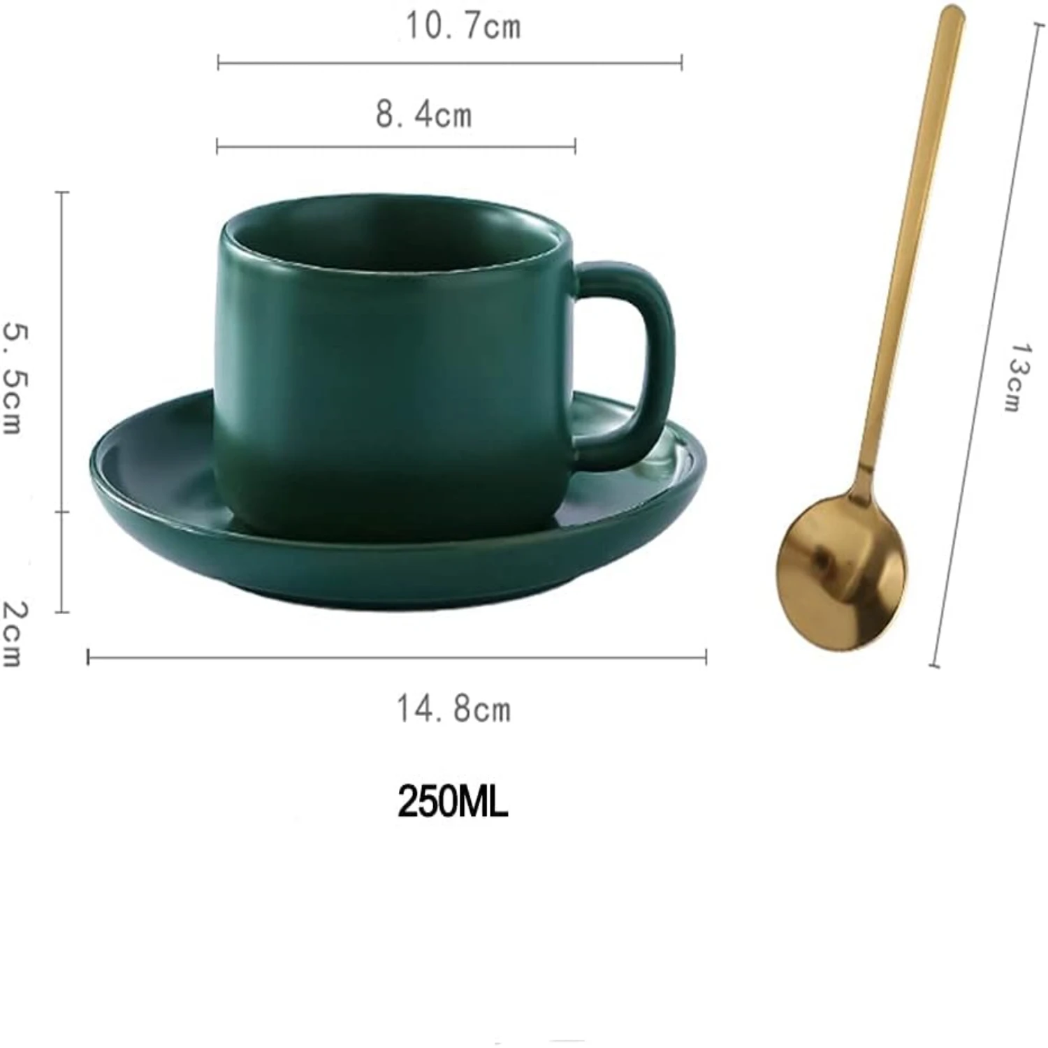 Conjunto de presente de caneca de café de cerâmica sofisticada e luxuosa para homens e mulheres – Eleve a rotina da manhã com este elegante e e