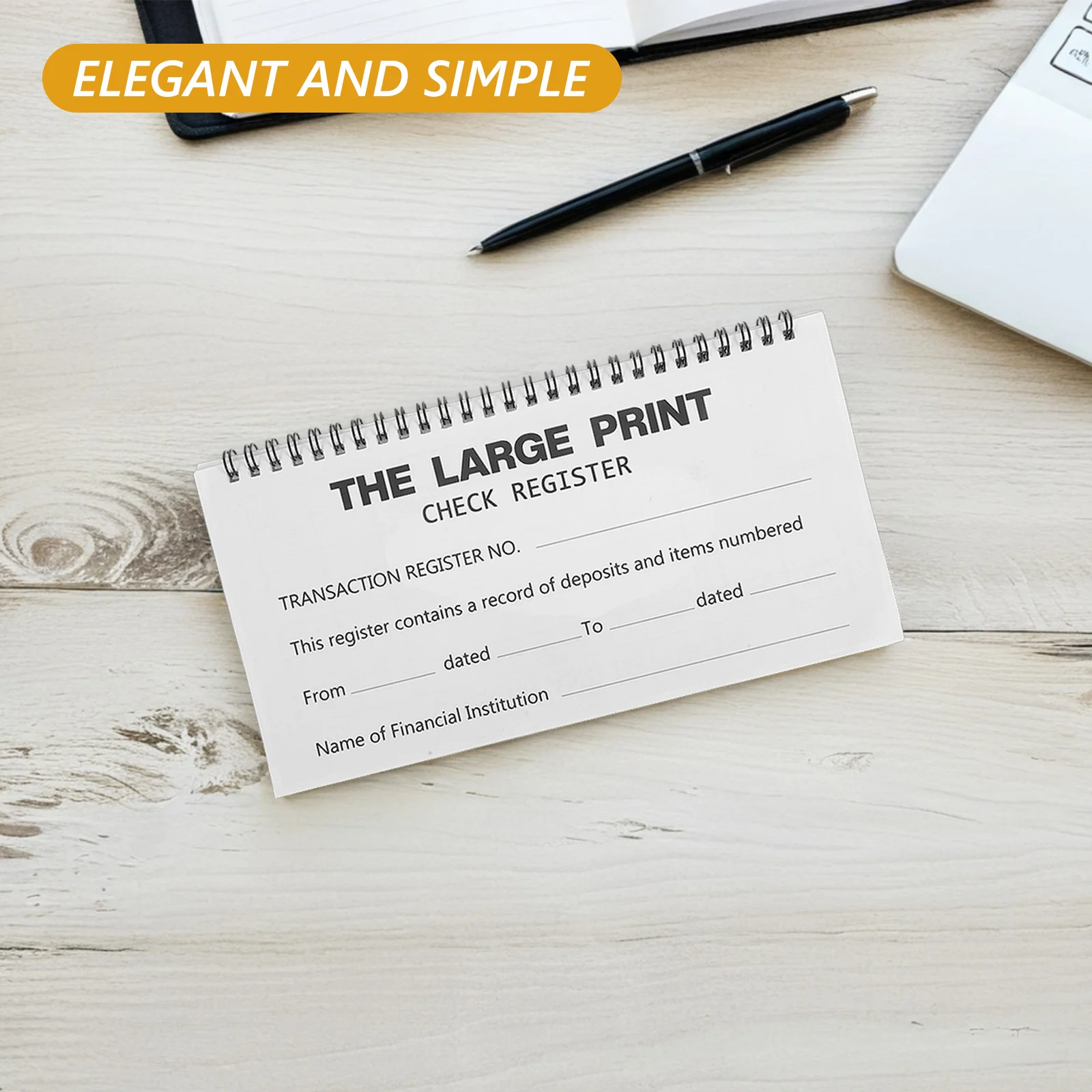 Libro planificador de seguimiento financiero, cuaderno portátil de gestión de gastos encuadernados en bobina para uso comercial de presupuesto mensual diario