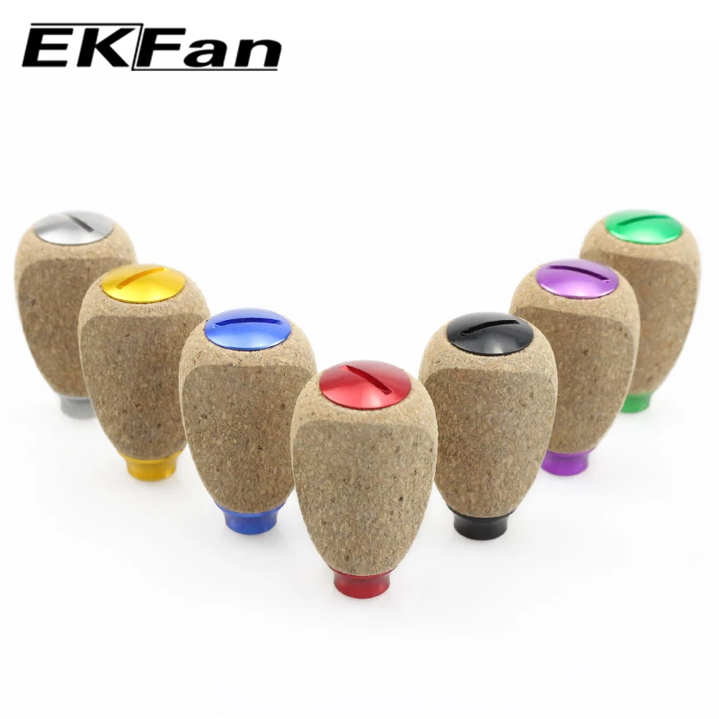 EKFan New 42MM Cork 10G Knob Suit for 4MM axle 7x4x2.5MM Bearings Bastcast Spinning Reel Handle DIY