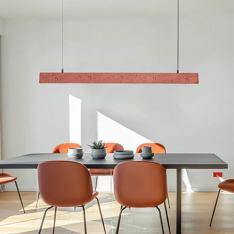 Modern LED Strip Light Minimalist Wabi Sabi Wind Pendant Light For Living Room Kitchen Office Shop Art Dining Table Pendant Lamp