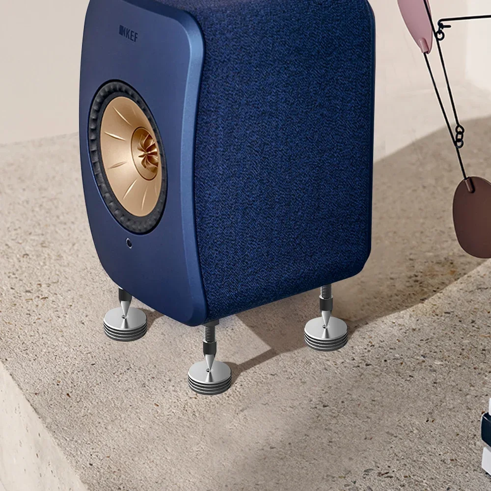 4 pçs 316lss aço inoxidável áudio pé pico suporte isolamento pés cd amplificador alto-falante máquina suporte pés almofada prego