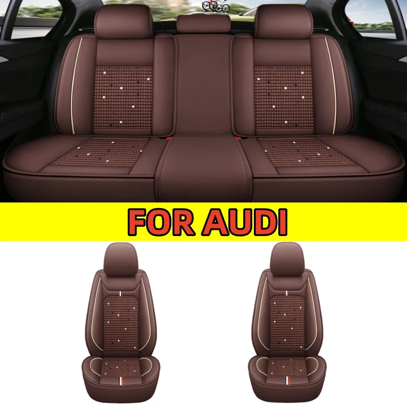 

FOR AUDI A4 2025 Car seat cover waterproof wear-resistant artificial leather ice silk splicing full wrap seat cover four seasons