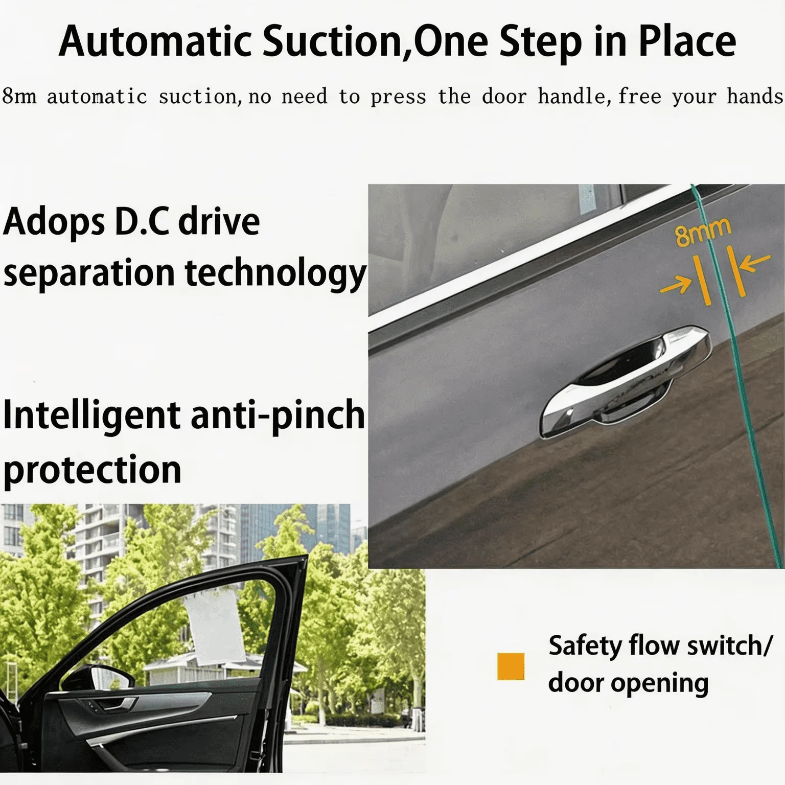 for Toyota Avalon XX50 2019-2024 Electric Suction Soft Close Door Kit Smart Anti Pinch Auto Cinch Latch System No Slam Silent view 5