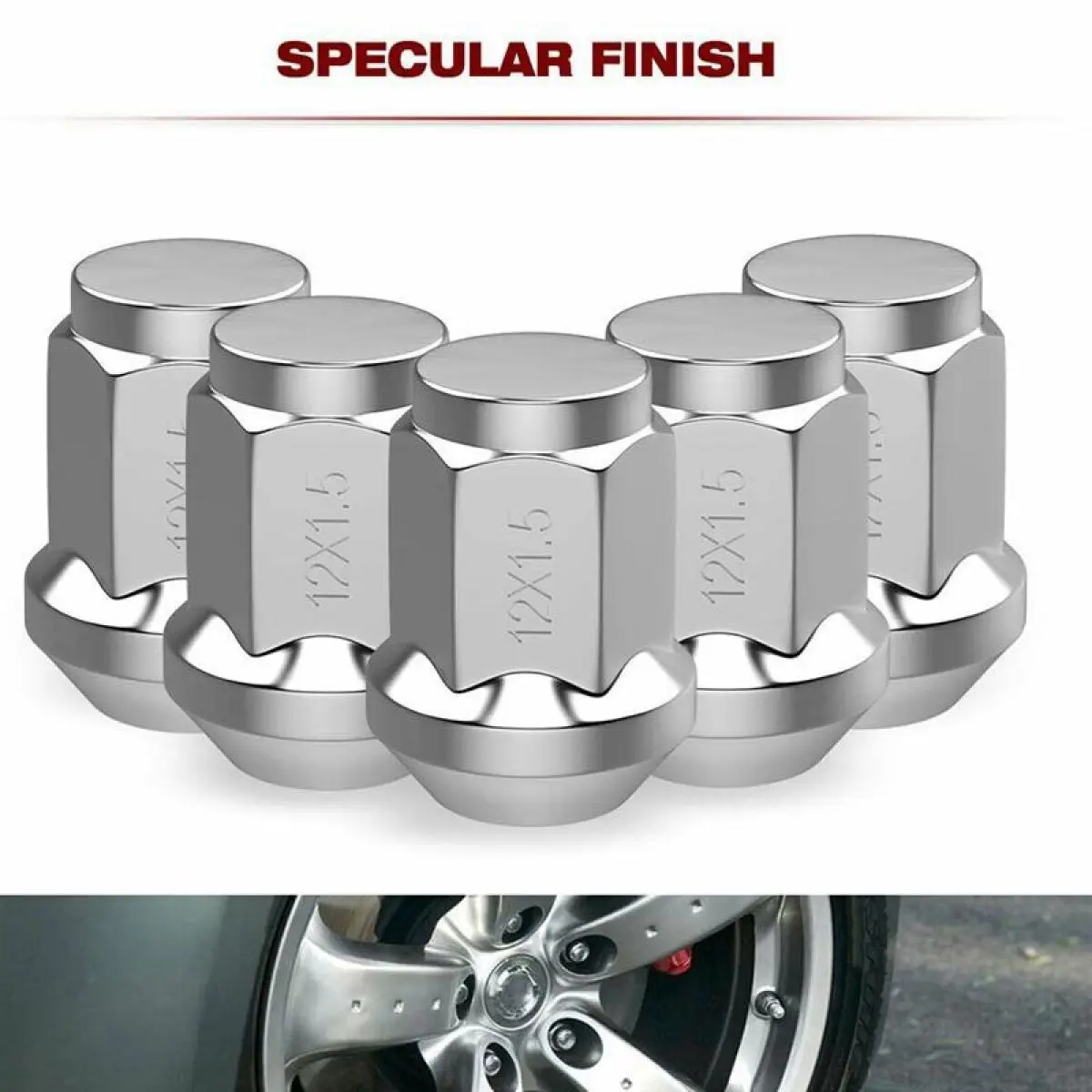 16 20 24pcs Length 35mm M12X1.5 12x1.25 Chrome Wheel Nut Replacement for F-ord F-usion F-ocus E-scape for Auto Car Accessories