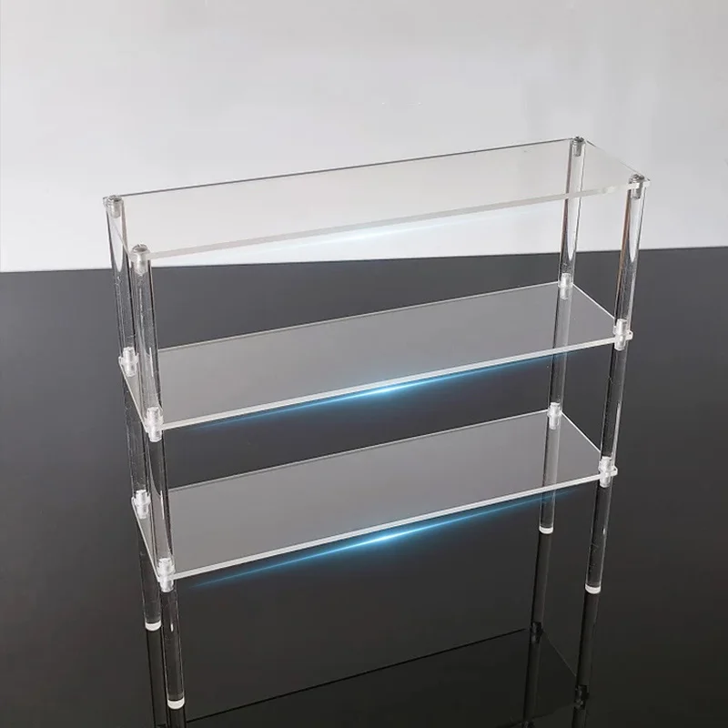 

Vertical Clear Acrylic Display Stand for Blind Box Toys, Car Model, Desktop Holder, 1-4 Tier Storage Shelf for Jewelry, Perfume