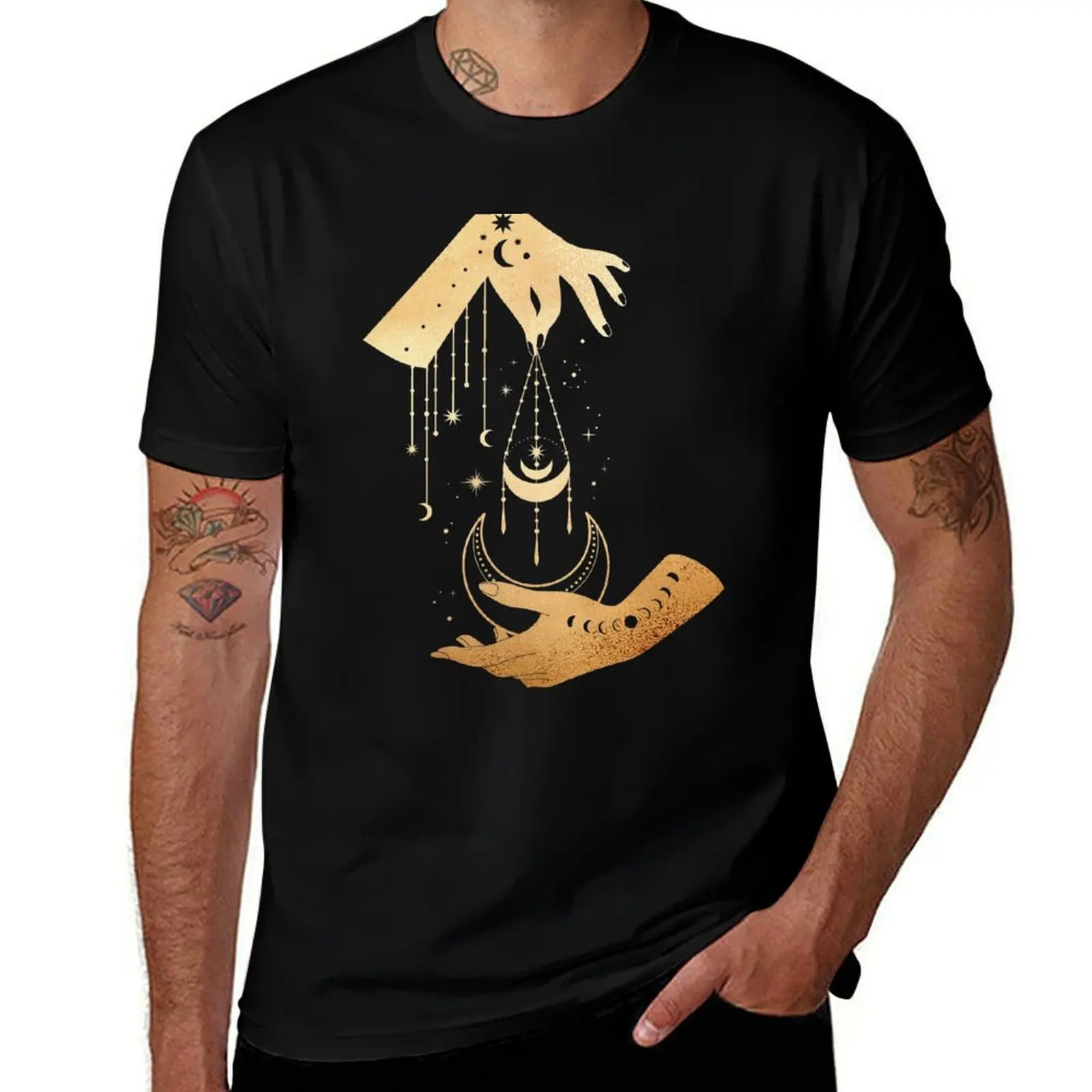 Magical Amulet Witchcraft T-Shirt Casual Holiday Short Sleeve Tee T-Shirt