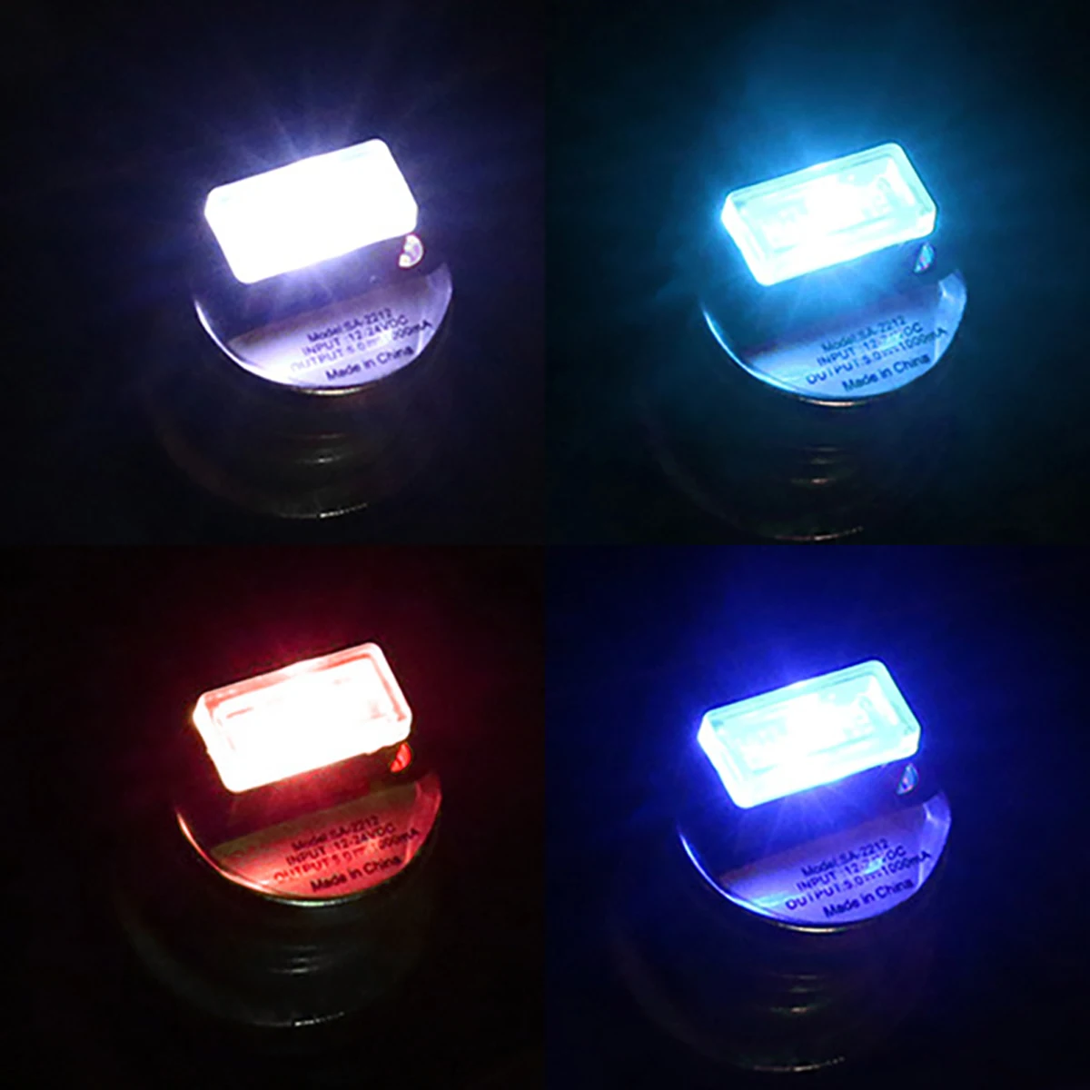 Car USB LED Atmosphere Light Mini Romantic LED Lamp Car Interior Styling Decorative Ambient Light Universal White Red Blue