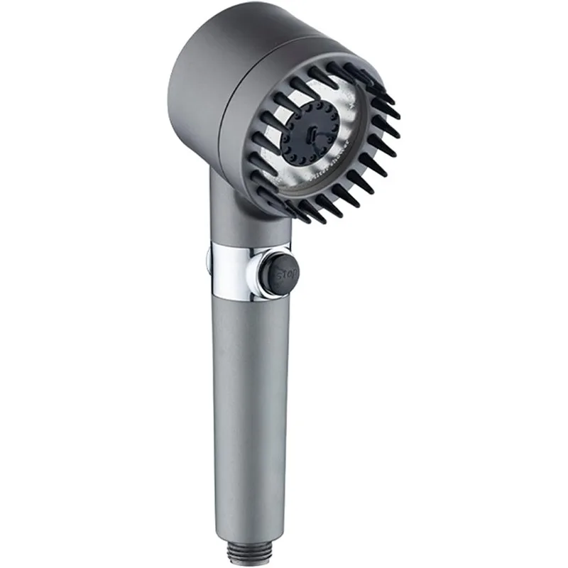 

3-Mode Adjustable High Pressurized Filter Shower Head with Massage Brush Rain Faucet - Bathroom Shower Accessories