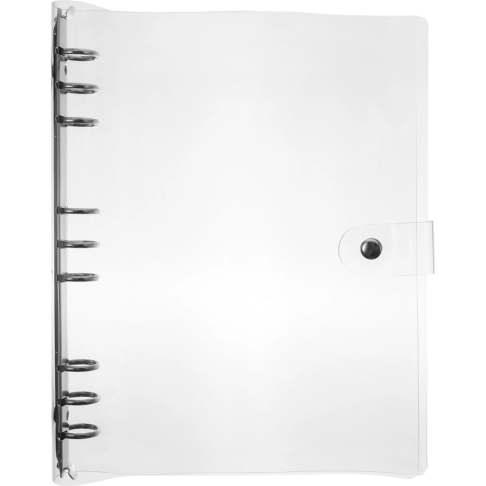 Plástico transparente pasta caderno capa b5 scrapbook escudo 9 anel pasta de caderno de folhas soltas material de escritório