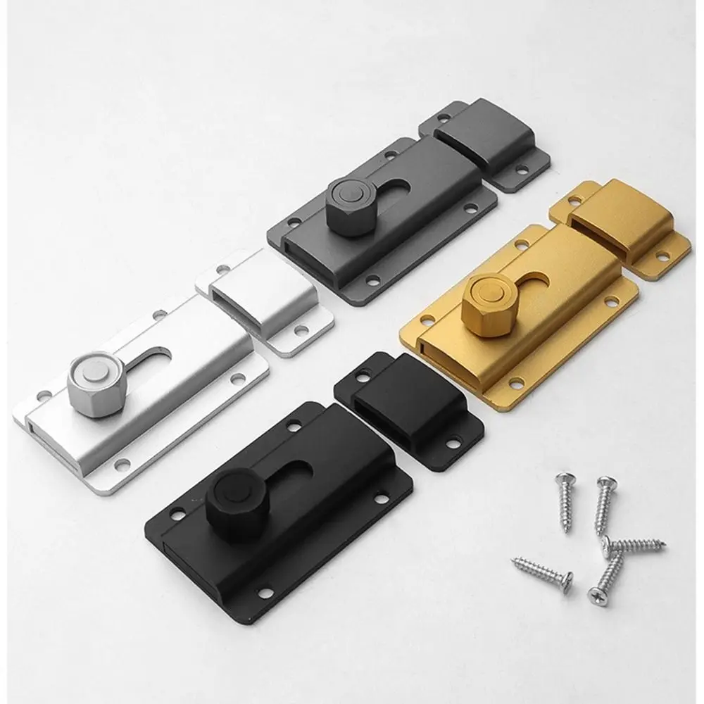 

New Aluminum Alloy Door Latch Anti-theft Hardware Security Bolt Latch Durable Door Hasps Lock Door