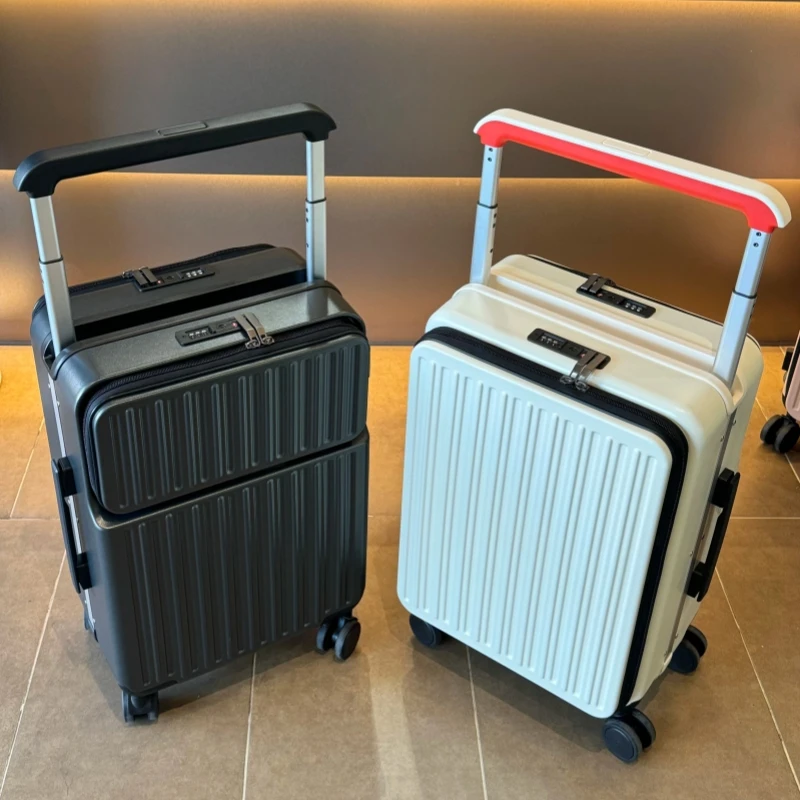 

Front Opening Packet Suitcase Deep Warehouse Big Capacity 20inch Carry-On Trolley Case Bag Aluminum Frame Rolling Luggage Travel