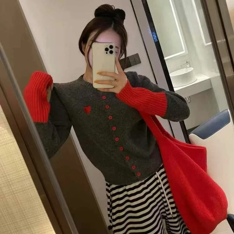 Kardigan Rajut Wanita Lengan Panjang Musim Gugur Pakaian Populer Korea Atasan Sweater Rajut Wanita Pakaian Musim Gugur Pakaian Wanita Korea