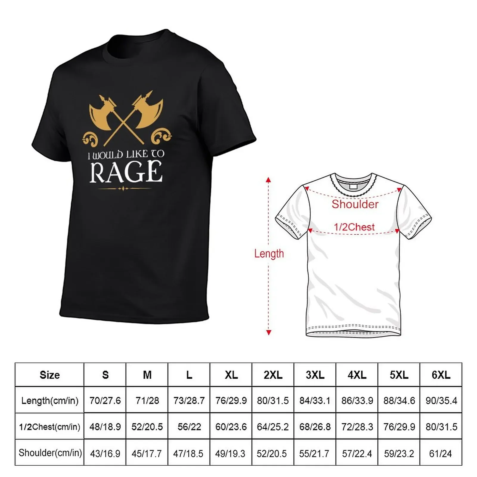 Rage Barbarian Barbarians Warrior Fighter Tabletop RPG Addict T-Shirt customizeds customs animal prinfor boys anime shirts men