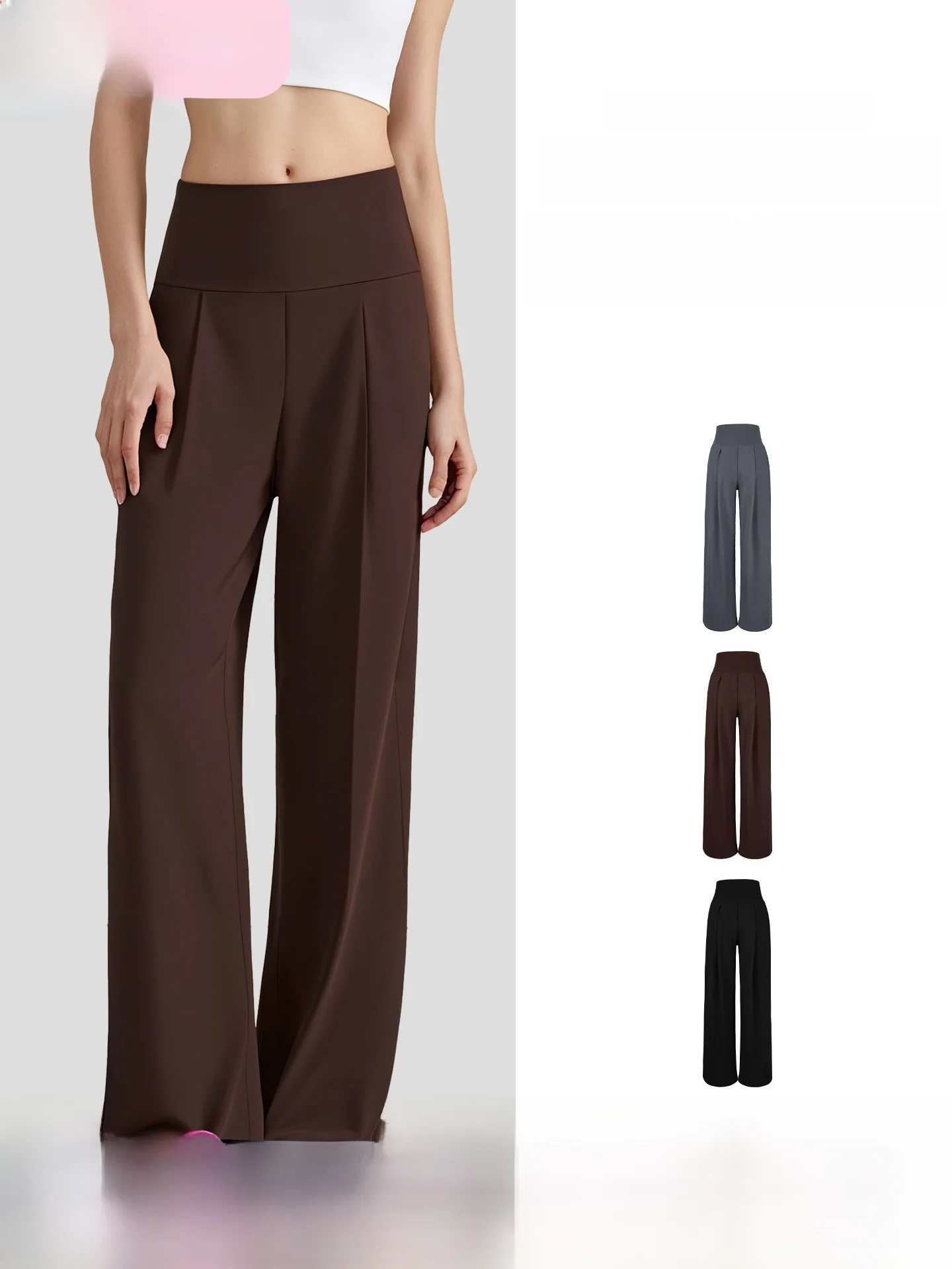 

Спортивные повседневные брюки для похудения, женские, для бега на открытом воздухе, тренировок, фитнеса, йоги, прямые, широкие, с высокой талией, нейлоновые