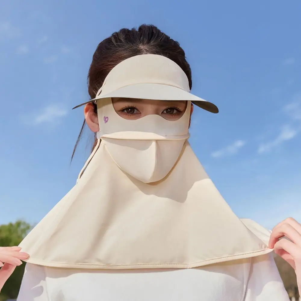 

Тонкая маска-козырек для лица с УФ-защитой, пылезащитная, эластичная, из ледяного шелка, для велоспорта