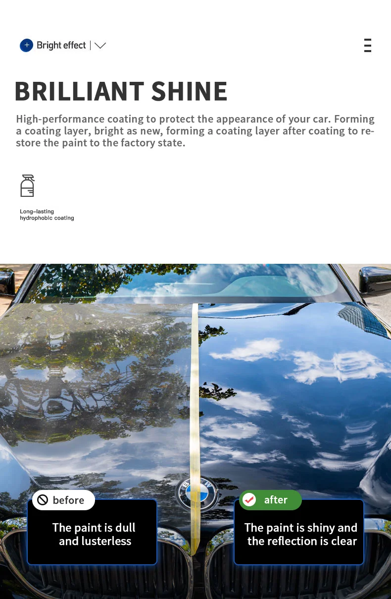 300ML Car Ceramic Coating Wax Liquid Glass Auto Body Polish Paint Hydrophobic Shine Long Lasting Protection Car Products
