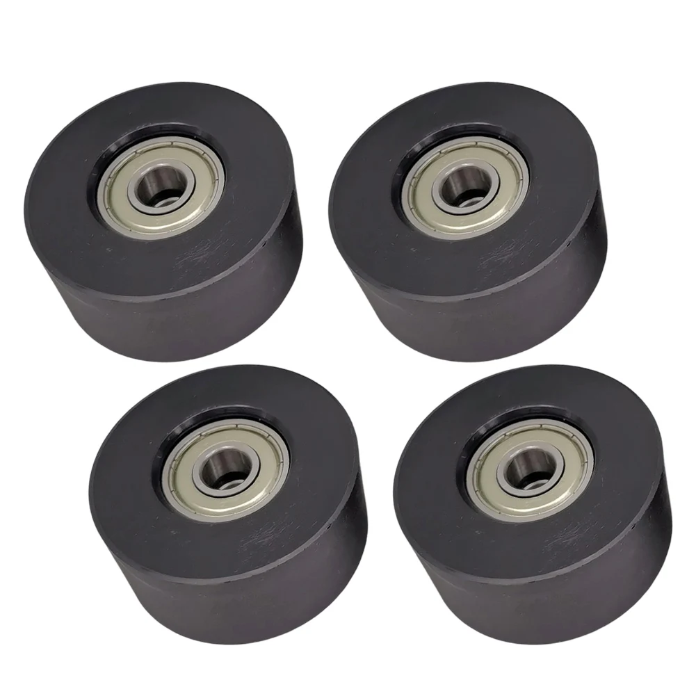 4Pcs Rowing Machine Bearing Wheel Cable Machine Rowing Machine Pulley Black Pulley Wheel Gym Equipment Parts For Fitness Parts