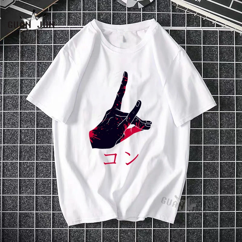 EU Size 100% Cotton Men T Shirt Chainsaw Man Tops Japan Style Anime Manga Summer Black Short Sleeved Tshirt Women