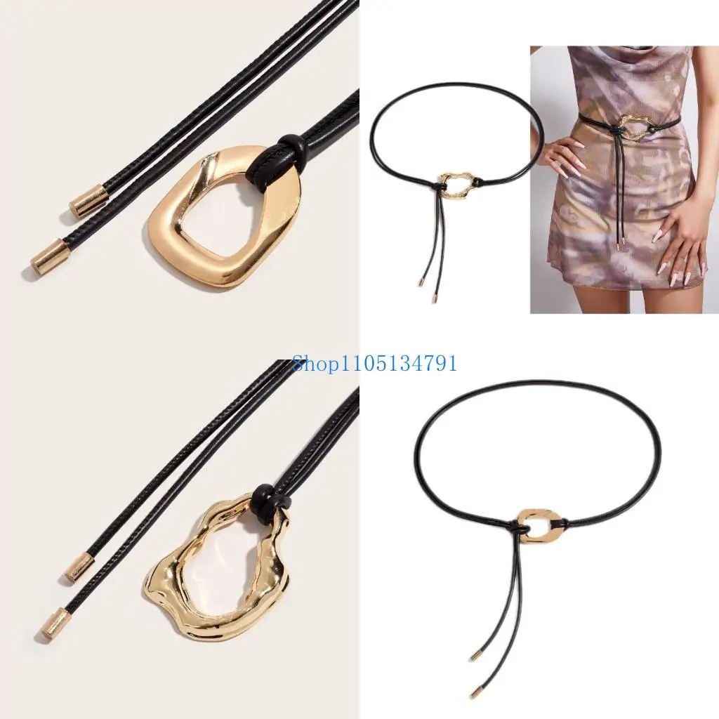 

Поясной ремень с пряжкой в ​​стиле панк для девочек, 98 км, для повседневного костюма, украшения для талии, украшения для тела