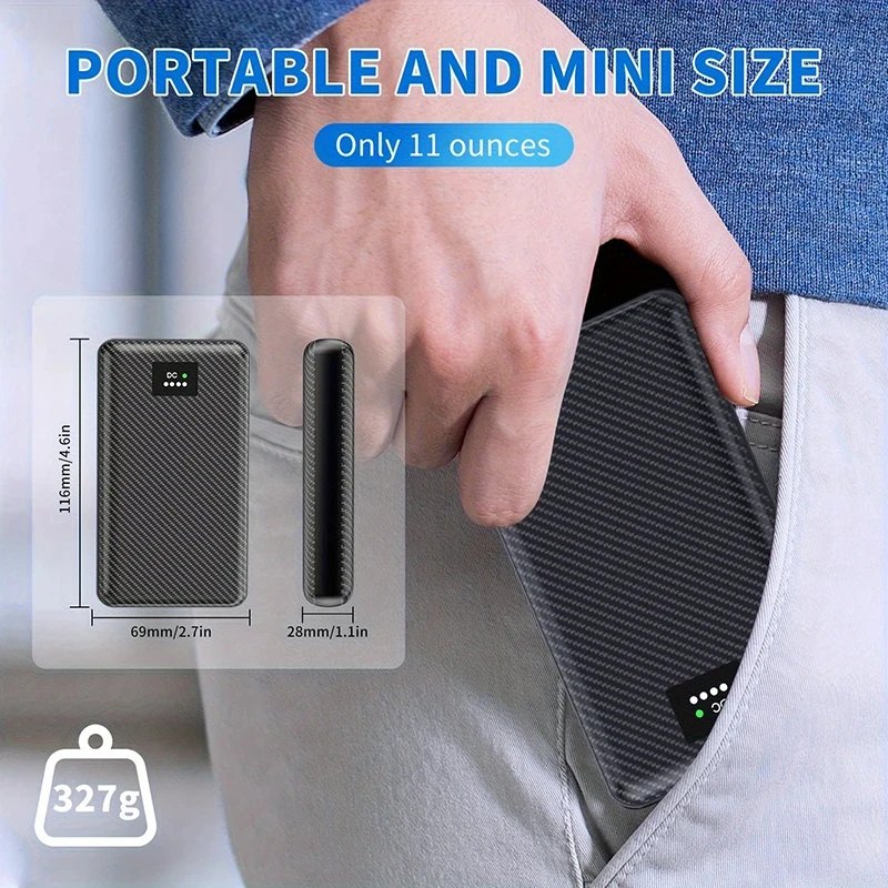 40000mAh Power Bank DC 7.4V do podgrzewanej kamizelki kurtka szalik rękawiczki zewnętrzny Powerbank odzież grzewcza zimowe ciepło prezent na boże narodzenie