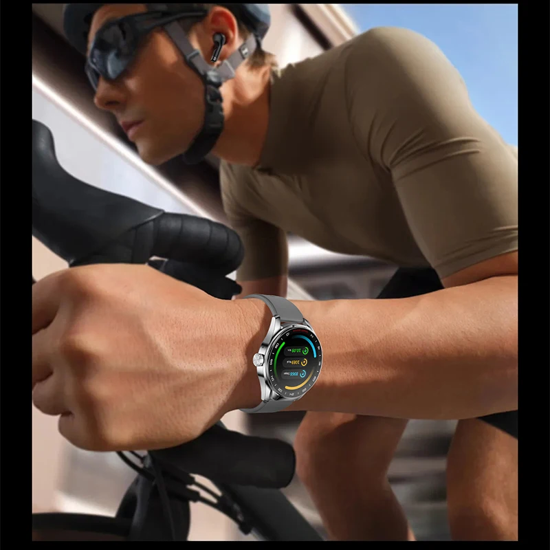 GEJIAN メンズ 5.3 スマート Bluetooth 接続ウォッチ 1.46 インチ 360 * 360 解像度心拍数健康モニタリングスマートコールウォッチ