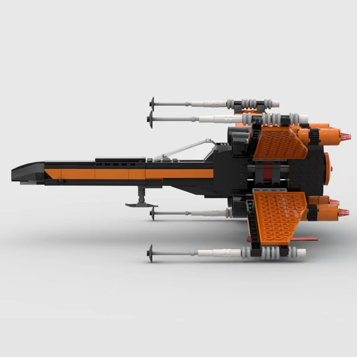 Millitary Spaceship MOC X-Wings Galaxy-Battle Fighter Star-Ships Space-Plane Aircraft Wings Model Building Bricks Gift  Set view 5
